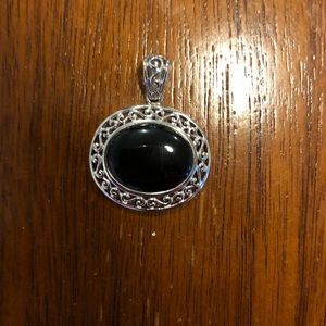 Sterling Silver and Onyx pendant